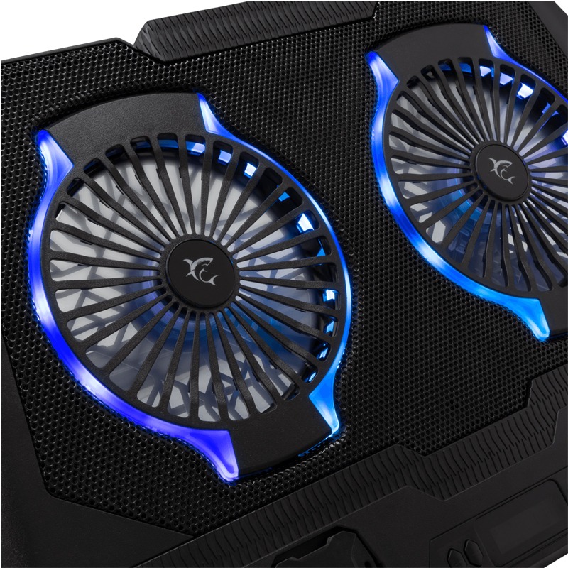 Refroidisseur Gamer WHITE SHARK SHADOW 2 FANS Pour Pc Portable 17.3" RGB  - Image 2