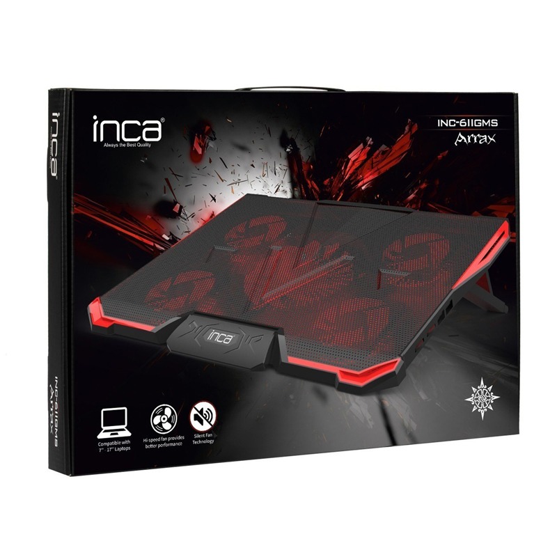 Refroidisseur INCA INC-611GMS Pour PC Portable – Noir&Rouge - Image 4