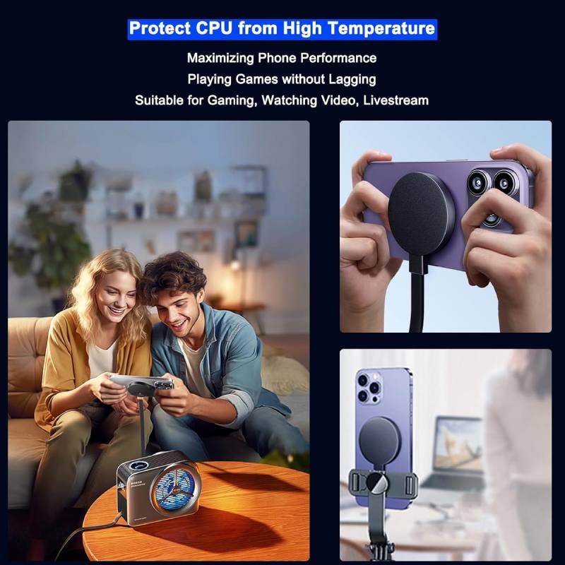 Ventilateur Smartphone NISHEN pour jeux vidéo 48W - Noir - Image 2