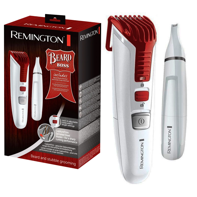 Tondeuse à Cheveux et Barbe REMINGTON MB4122 Rechargeable - Rouge&Blanc - Image 3