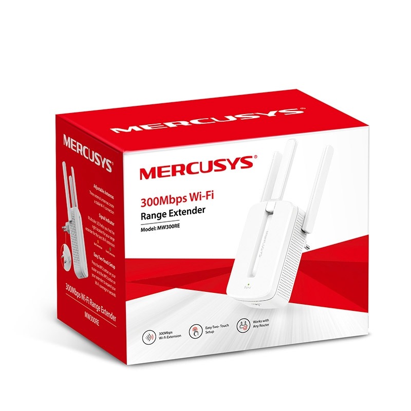 Répéteur Wi-Fi MERCUSYS MW300RE 300 Mbps - Blanc - Image 4