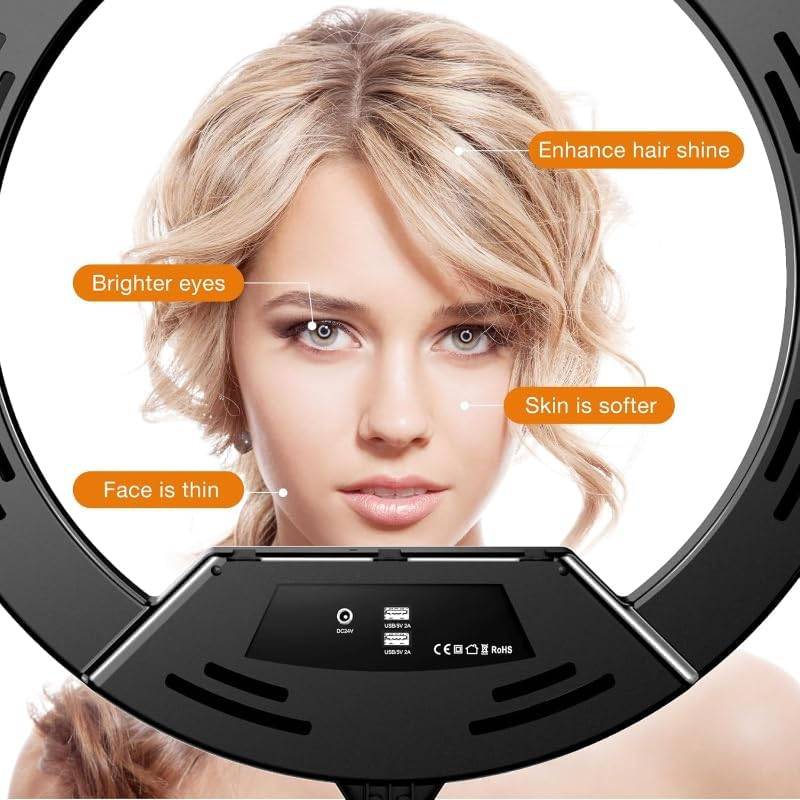 Ring Light LED 22 Pouces LJJ22 5500K avec Support Smartphone - Image 5