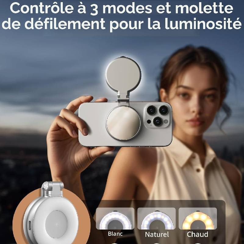 Ring Light Magnétique TELESIN C03 LED pour Smartphone - Image 2