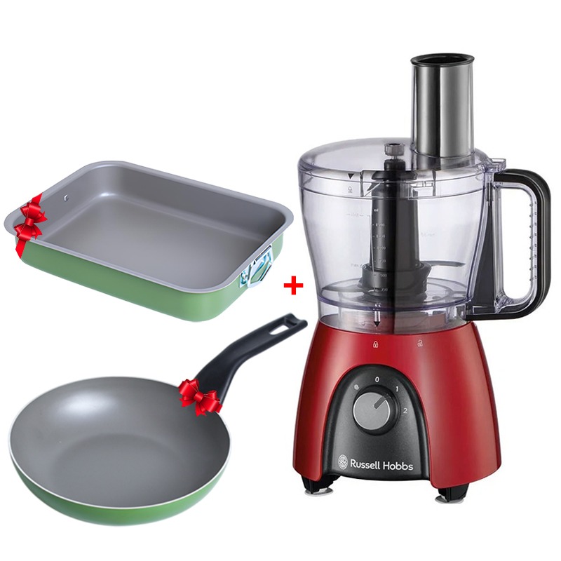 Russell Hobbs 27110-56 robot de cuisine 600 W 2,3 L Noir, Rouge, Transparent, Photo boutique MyTek chez MyTek