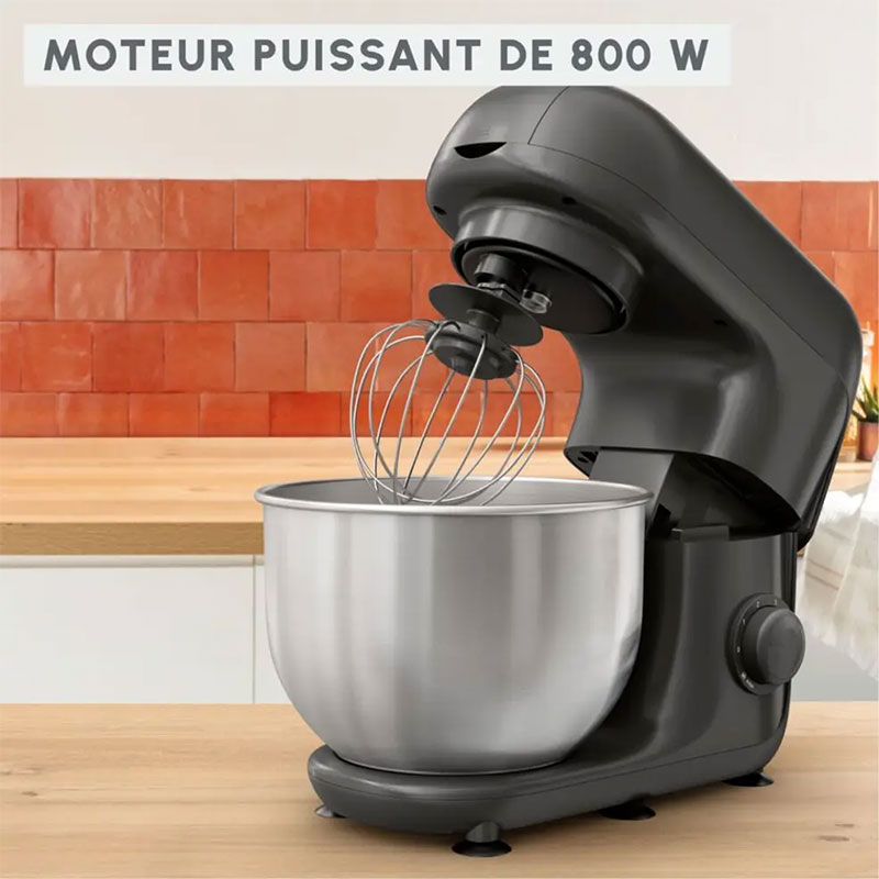 Robot Pâtissier MOULINEX QA160H10 800W - Noir - Image 5