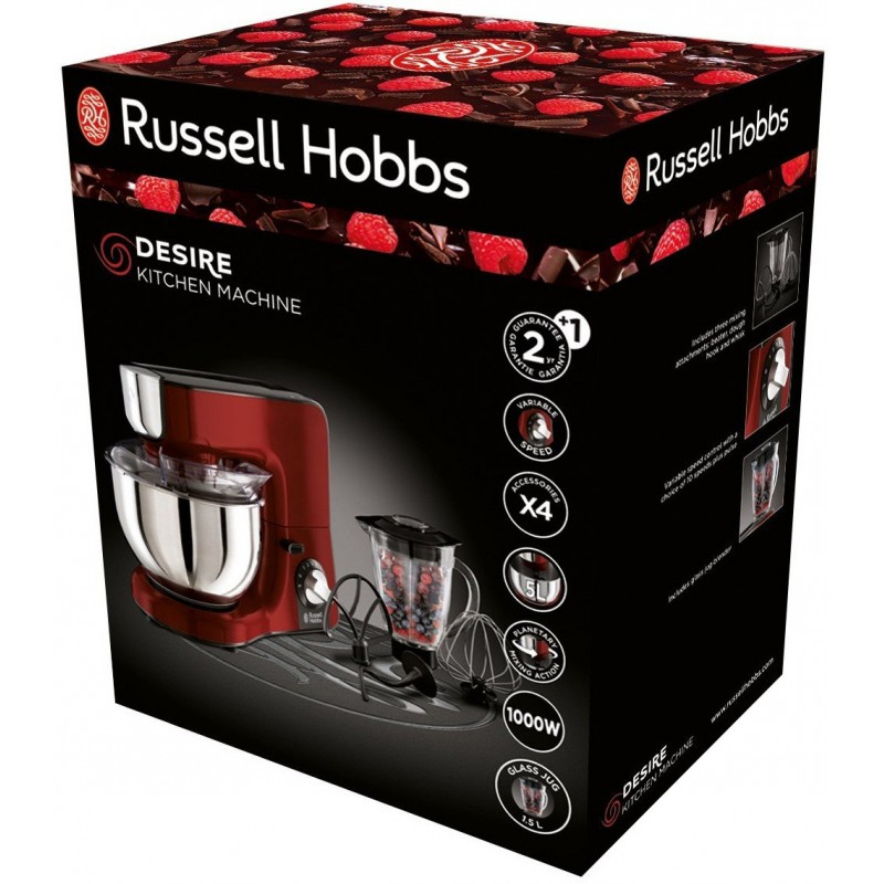 Robot Pâtissier RUSSELL HOBBS 23480-56 1000Watts - Rouge - Image 2