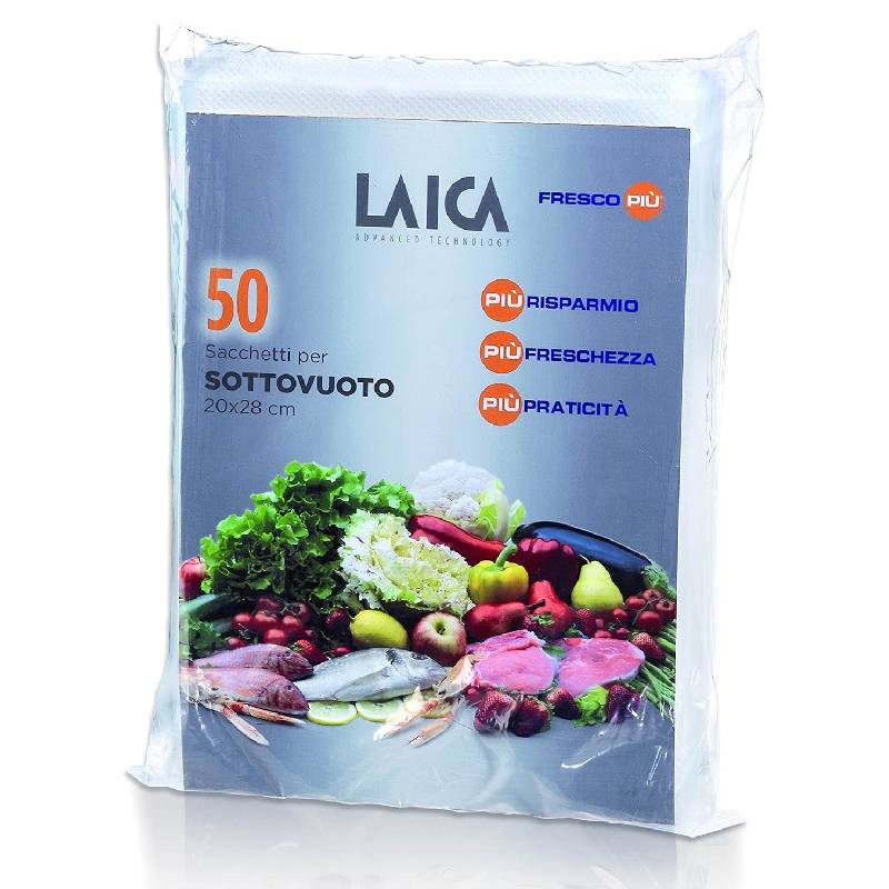 Paquet de 50 Sachets  Sous Vide LAICA 50 Pièces 20 x 28cm