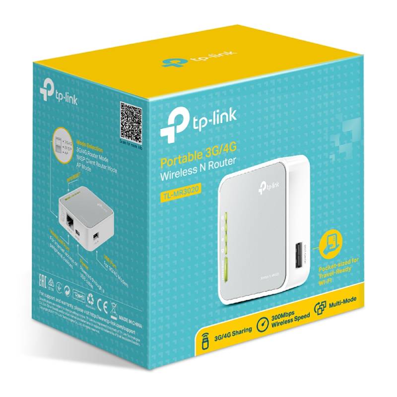Routeur TP-LINK TL-MR3020 Portable 3G/4G WiFi N (pour clé 3G/4G) - Image 3