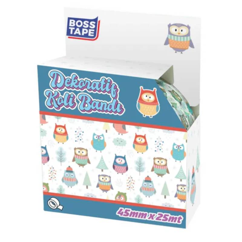Ruban Adhésif BOSS TAPE Décoratif Hibou 25m x 45mm - Image 2