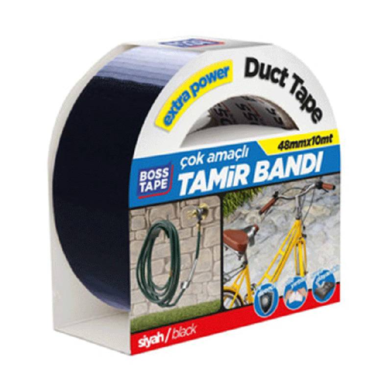  Ruban de réparation BOSS TAPE 48 mm x 10 mètres - Noir 