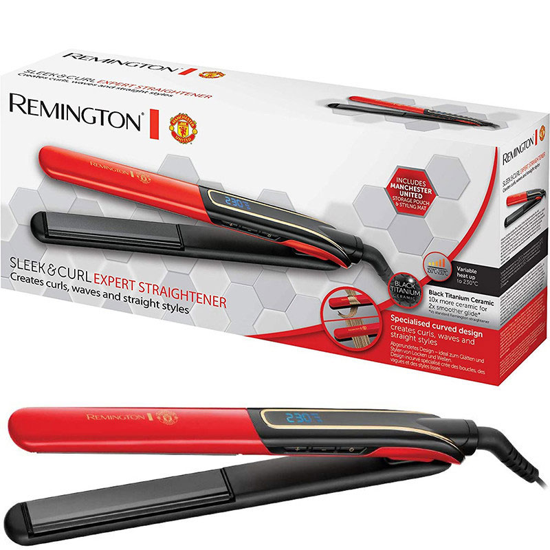 Lisseur 2en1 Fer À Boucler Remington S6755 - Noir&Rouge
