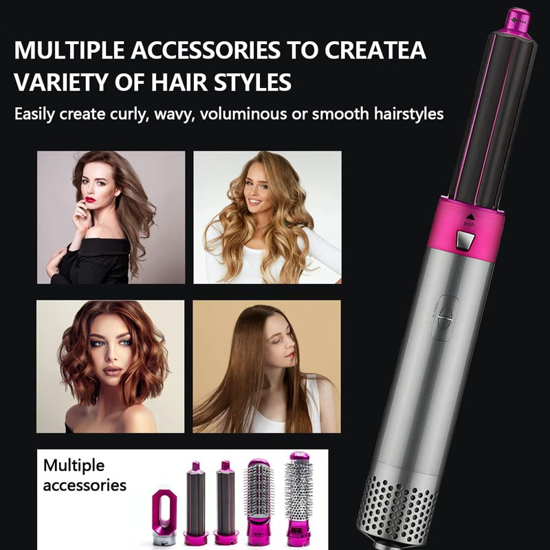 Sèche Cheveux 5EN1 Hot Air Styler 1000W - Rose - Image 2