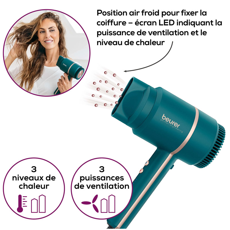 Sèche Cheveux BEURER HC35 2000W - Bleu - Image 3