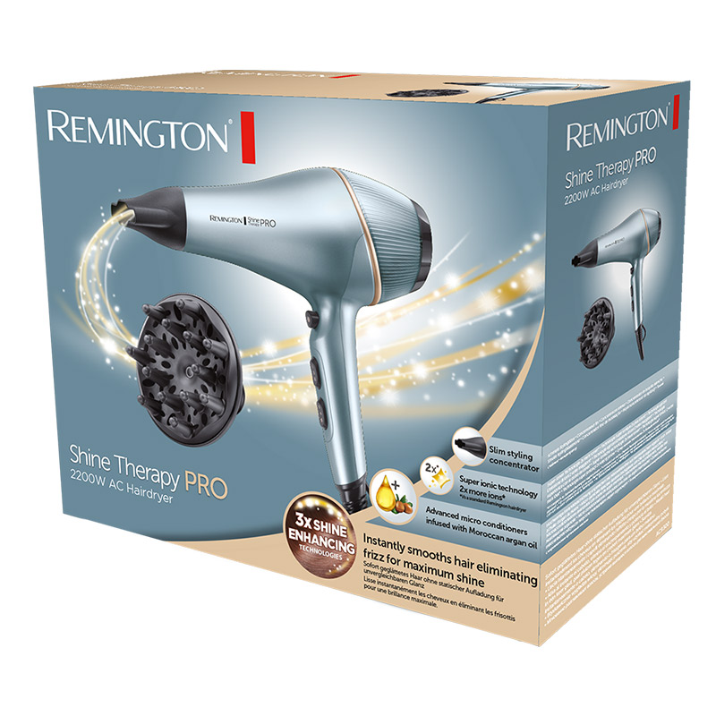 Sèche Cheveux REMINGTON Shine Therapy Pro AC9300 - Bleu - Image 3