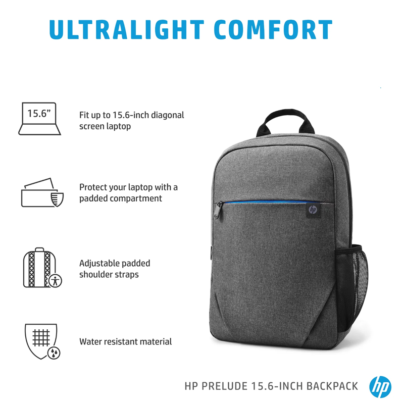 Sac à dos HP Prelude Pour Ordinateur Portable 15.6" - Gris Foncé - Image 5