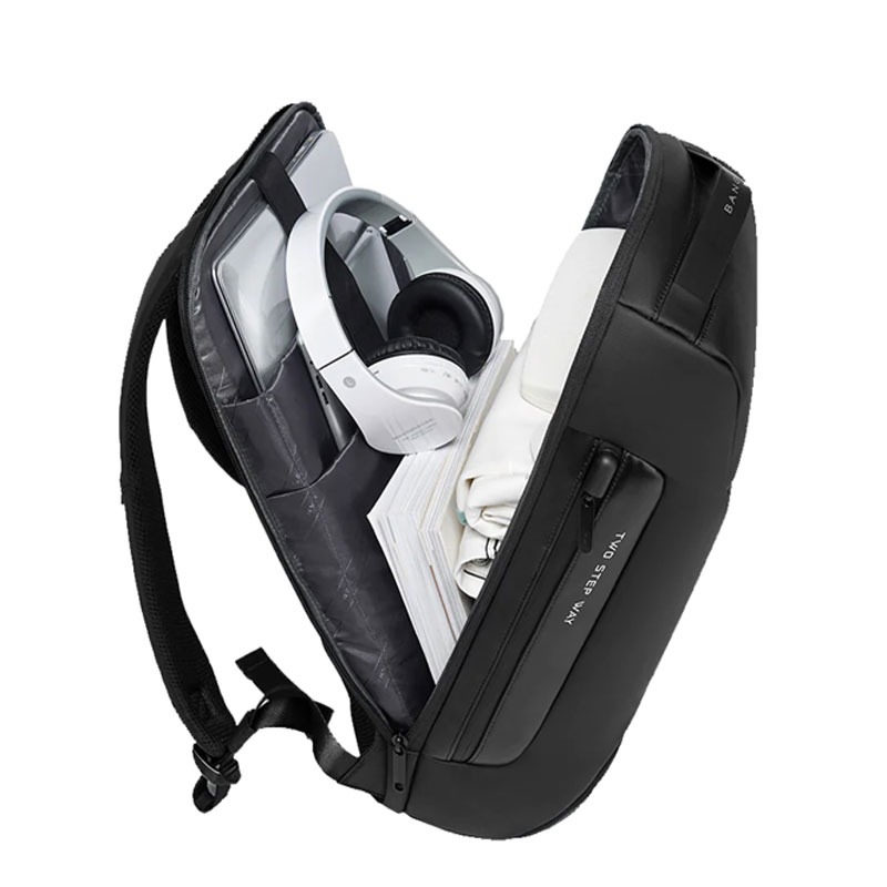 Sac à Dos Antivol BANGE BG031 Pour Pc Portable 17'' Avec Port USB - Gris - Image 3