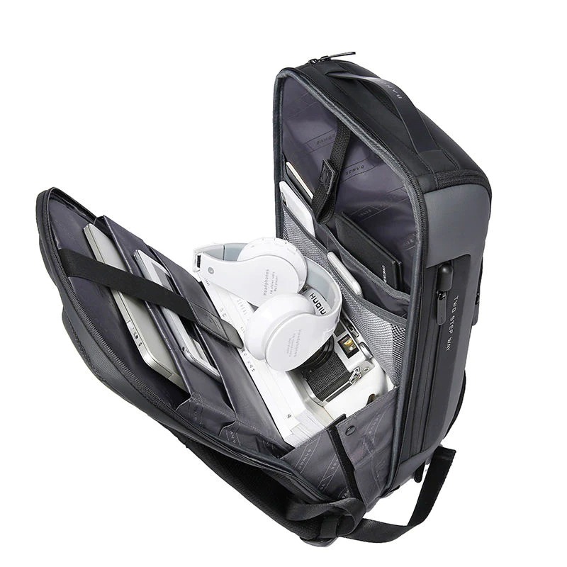 Sac à Dos BANGE BG02 Pour Pc Portable 17.3" Avec Port USB - Gris - Image 2