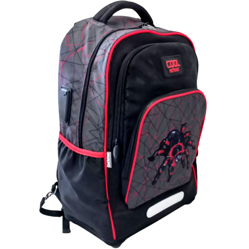 Sac à Dos Primaire COOL SCHOOL SPIDER Moyen Pour Garçon - Noir&Rouge - Image 2