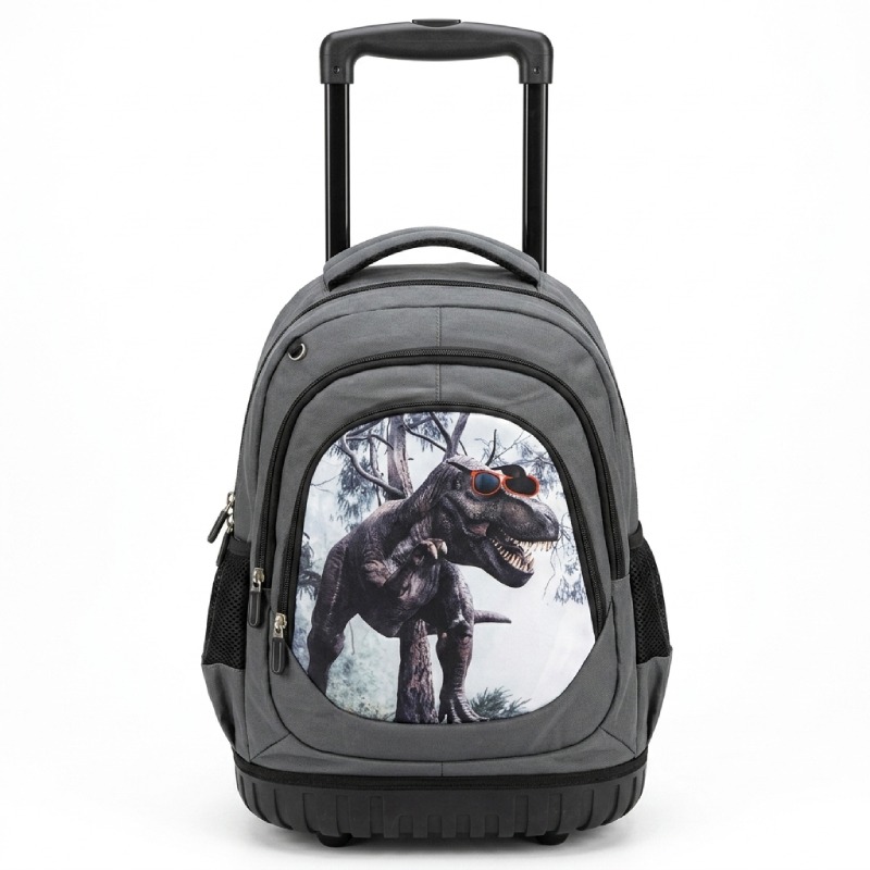 Sac À Dos Scolaire Avec Trolley Dinasaure