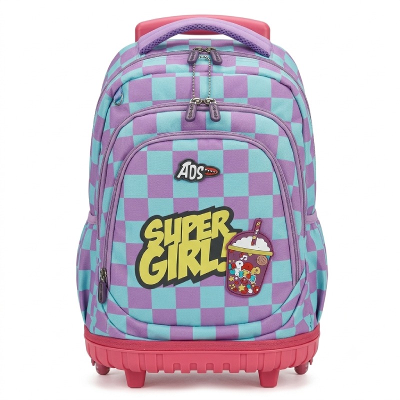  Sac À Dos Scolaire Avec Trolley Super Girl