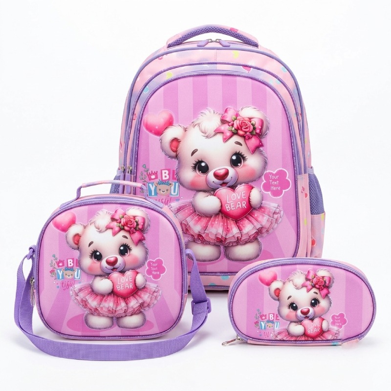 Set Scolaire Love Bear Rose
