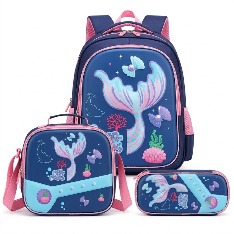 Pack Scolaire pour fille bleu marine