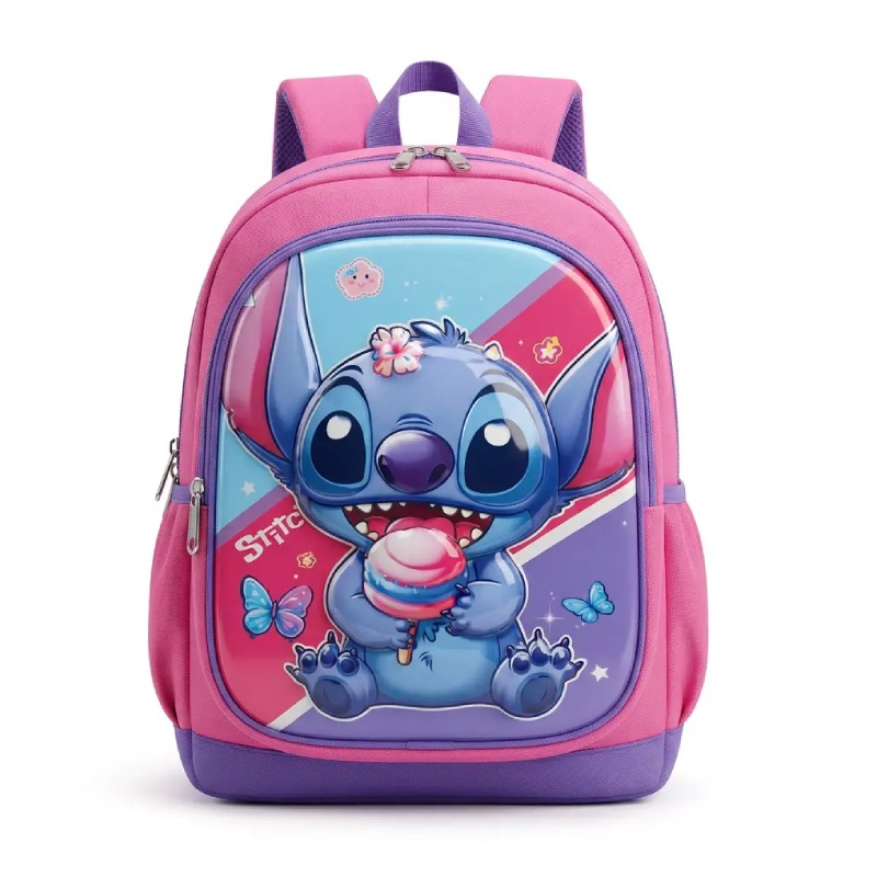 Sac À Dos Scolaire Stitch Rose