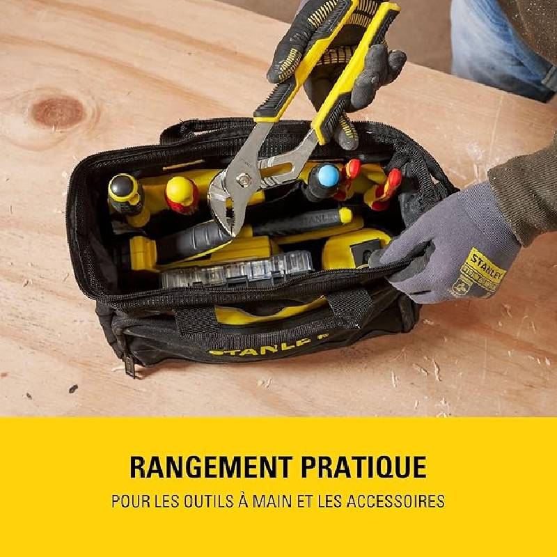 Sac À Outils STANLEY Rigide 30 Cm 12" Pratique Multipoches - Image 3