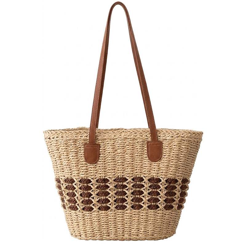 Sac Cabas Tressé Terre & Nature - Beige & Marron
