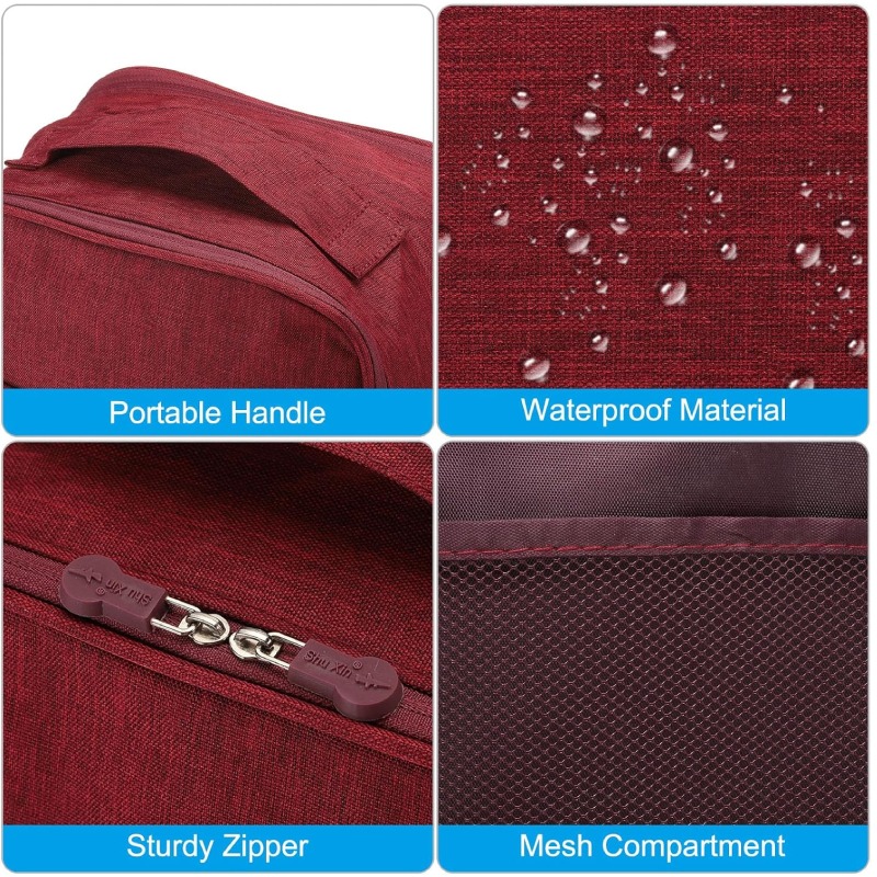 Sac De Rangement Pour Chaussures - Rouge Bordeaux - Image 3