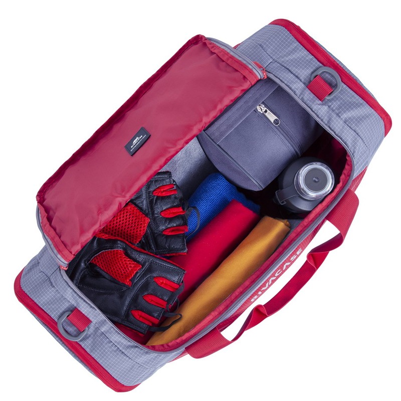 Sac De Sport RIVACASE 5235 30L - Gris et Rouge - Image 2