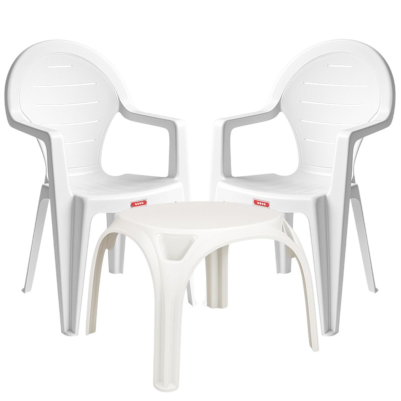 Salon de jardin 2 places - Blanc