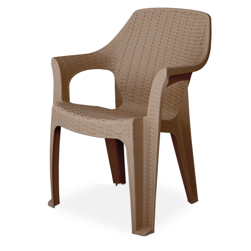 Salon Jardin SOTUFAB Chaise Barron + Table Monaco - Taupe - Image 2