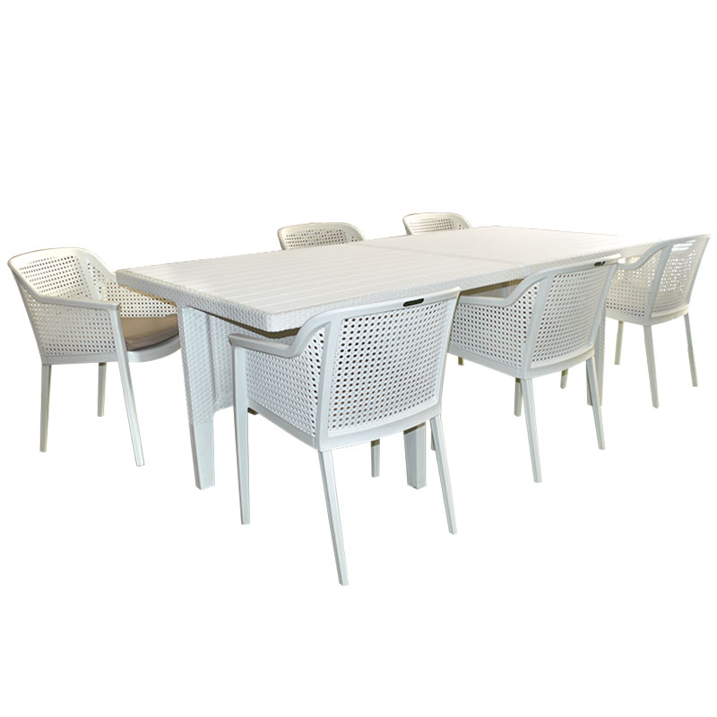 Salle a Manger SOTUFAB Majestic 6 Places - Blanc