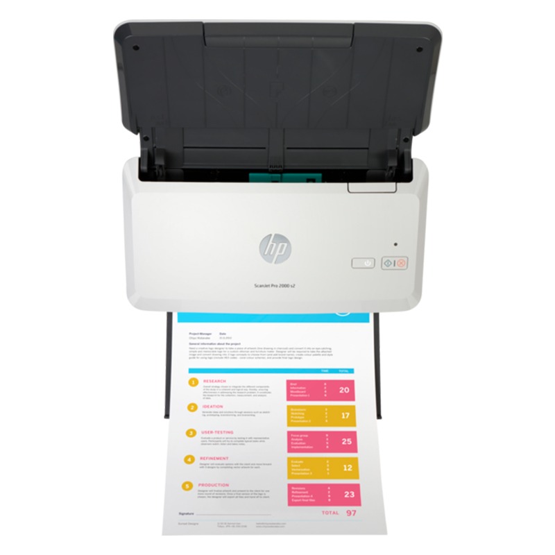 Scanner à Défilement HP ScanJet Pro 2000 S2 - Blanc (6FW06A) - Image 4