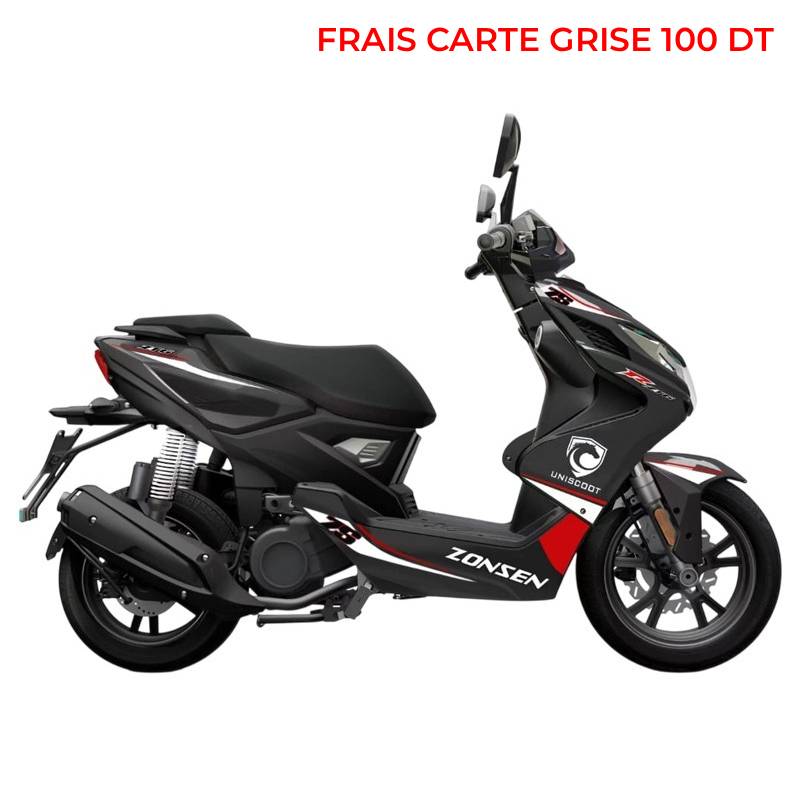 Scooter à Essence UNISCOOT ZONSEN ZT6 125CC - Noir