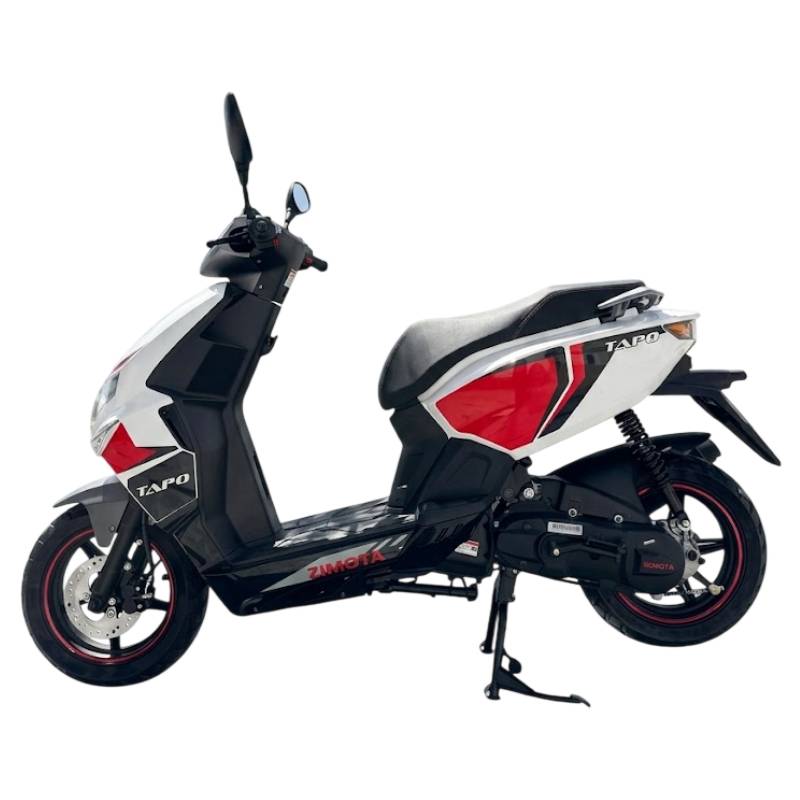 Scooter à essence ZIMOTA Tapo 49cc - Blanc avec rouge