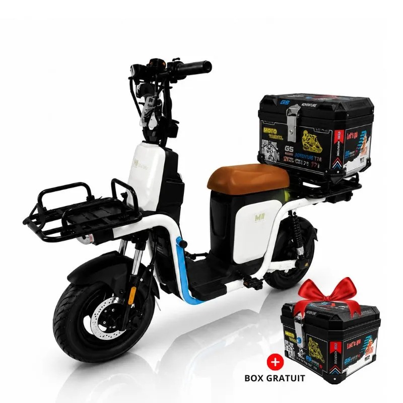 Scooter Electrique M2 RIDE Legend  - Noir Et Blanc 