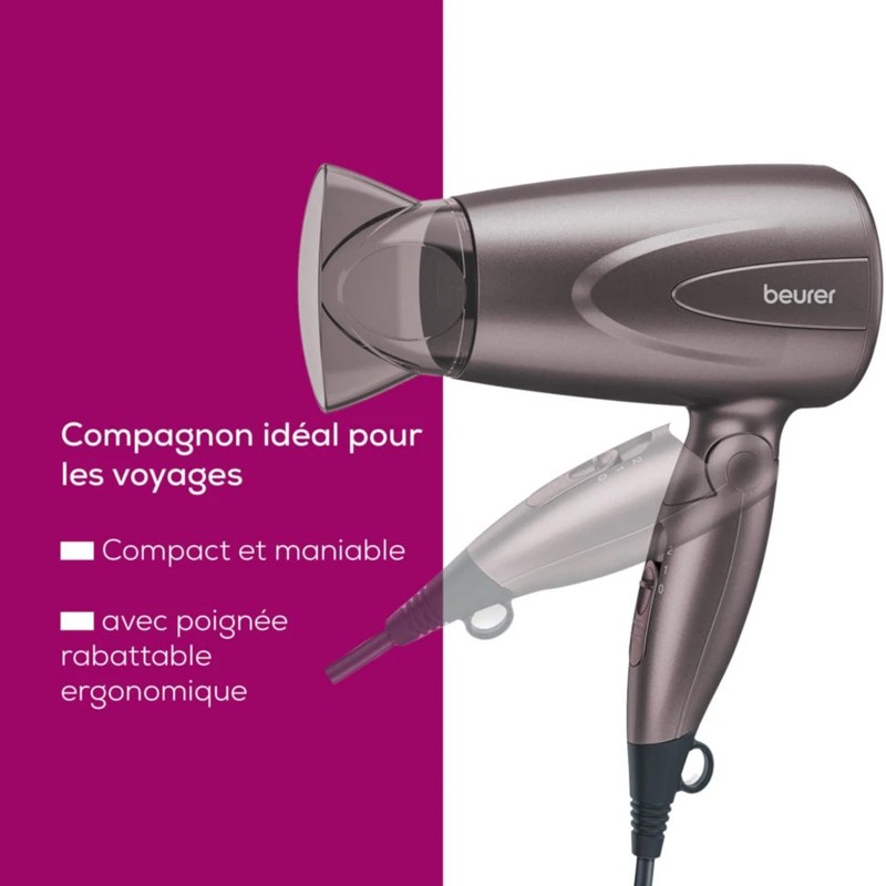 Sèche Cheveux Professionnel BEURER HC17 1300W - Gris - Image 3
