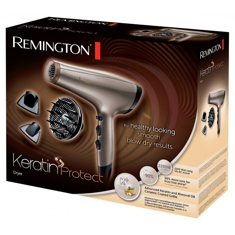 Sèche Cheveux REMINGTON AC8002 Keratin Protect 2200W Champagne - Image 2