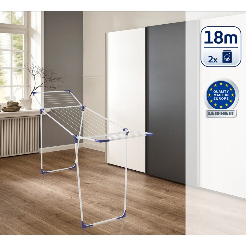 Sèche Linge sur Pied LEIFHEIT Classic 180 Solid - Blanc - Image 2
