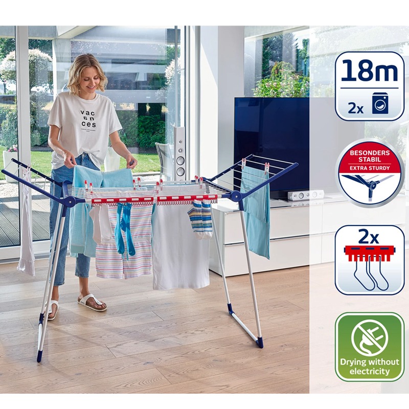 Sèche Linge LEIFHEIT Pegasus 81514 87 x 157 x 66 cm - Blanc - Image 2