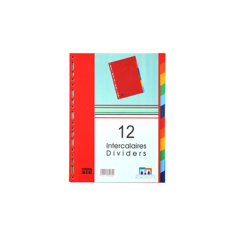 Séparation intercalaire RIBAT 12 Positions A4 - Couleur