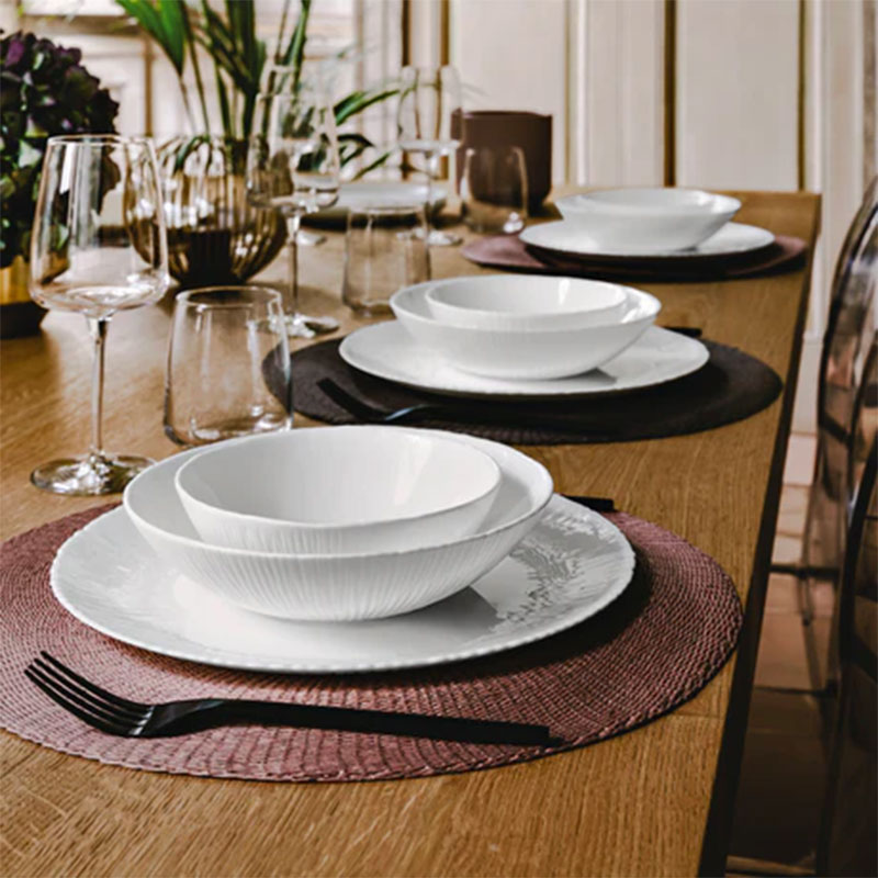 Service d'Assiettes BORMIOLI ROCCO COCONUT 18 Pièces - Blanc - Image 2