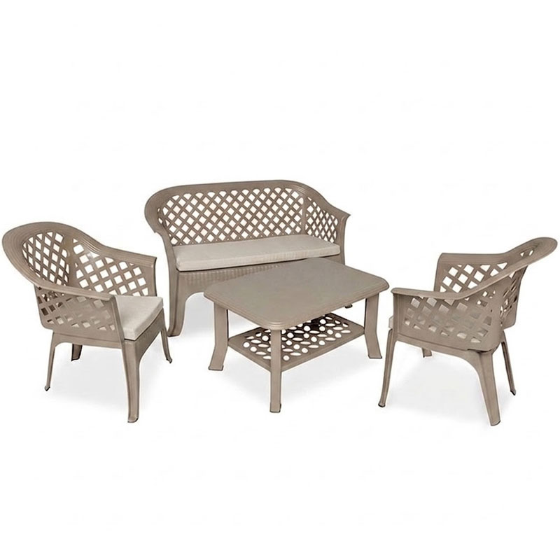Set De 3 Coussins pour Salon de Jardin LARIANA - Beige - Image 2