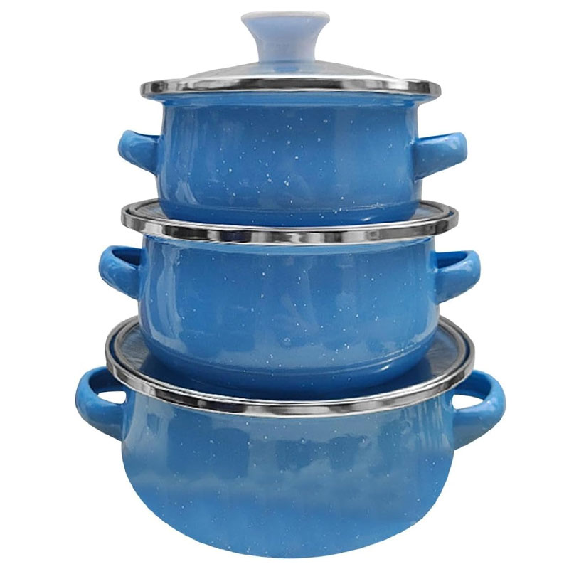 Set De 3 Faitouts 20cm,18cm&16cm - Bleu Ciel