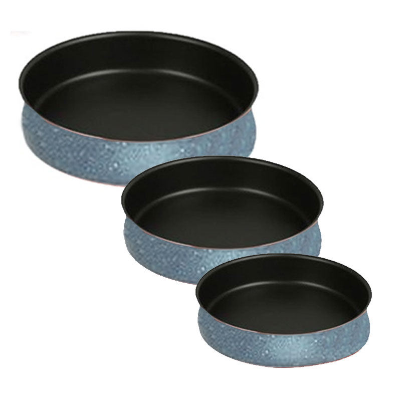 Set De 3 Moules El Gusto By COOK'ART 22cm,24cm&26cm - Bleu Gris