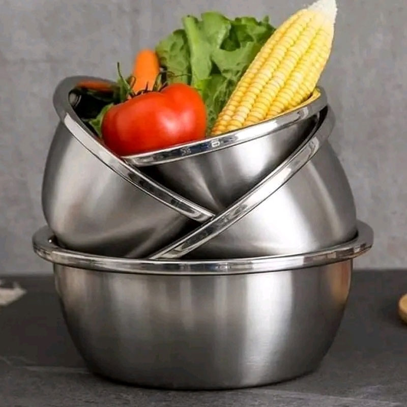 Set de 5 Bols à Mélanger IRONIX MIXING-BOWL 20/22/24/26/28cm - Inox - Image 3