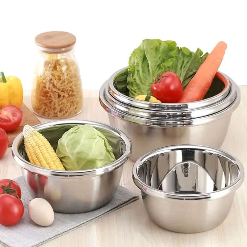 Set de 5 Bols à Mélanger IRONIX MIXING-BOWL 20/22/24/26/28cm - Inox - Image 2
