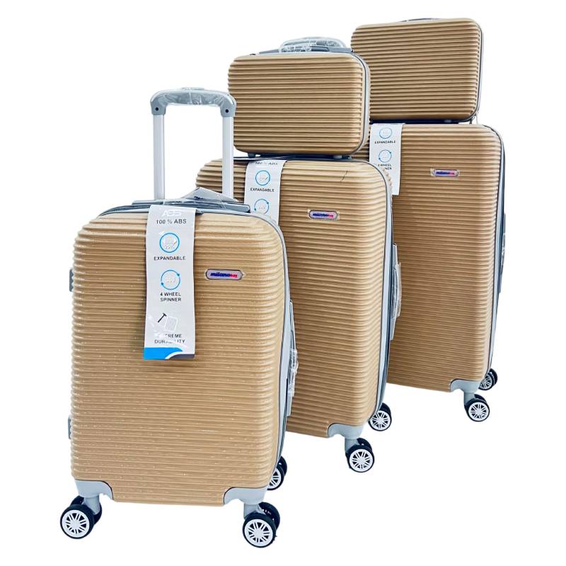 Set de 5 valises MILANO BAG avec 4 roues à 360° - Beige